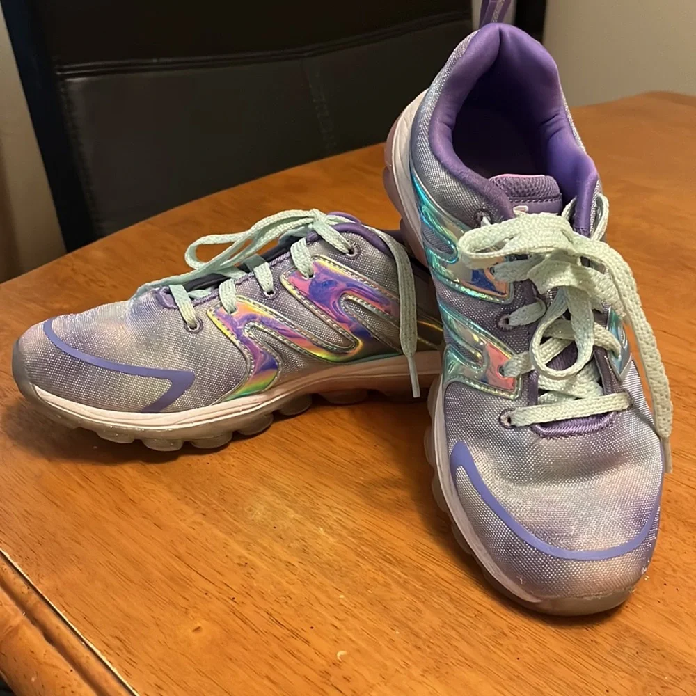 Girls Skechers Sport Sneakers size 5 Purple and Blue - Picture 3 of 15